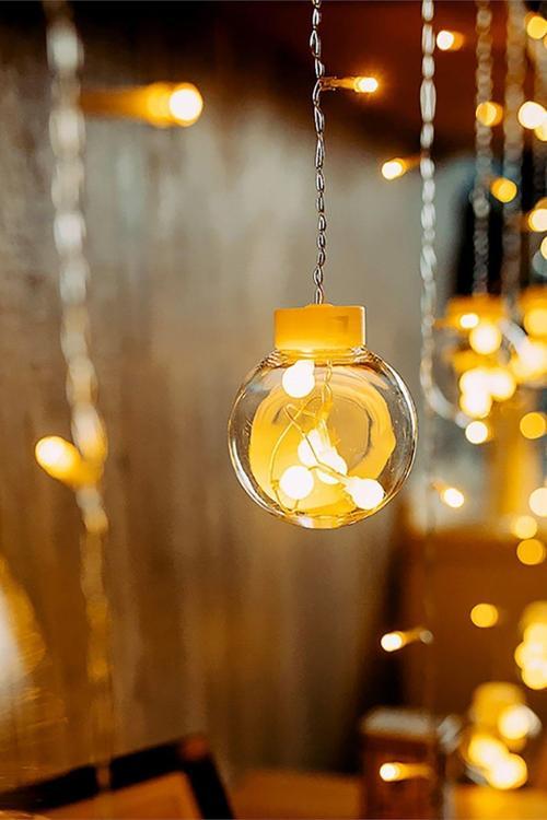 4.5 Metre Led Işık 12'Li Top Işık Zinciri Dekoratif Fişli Aydınlatma Ev Dekorasyonu Süsleme