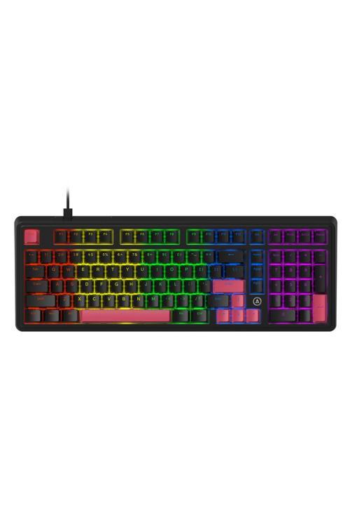 Kablolu Mekanik Oyun Klavyesi-Rainbow Aydınlatma-Hot Swap Ajazz Ak980 Red Switch