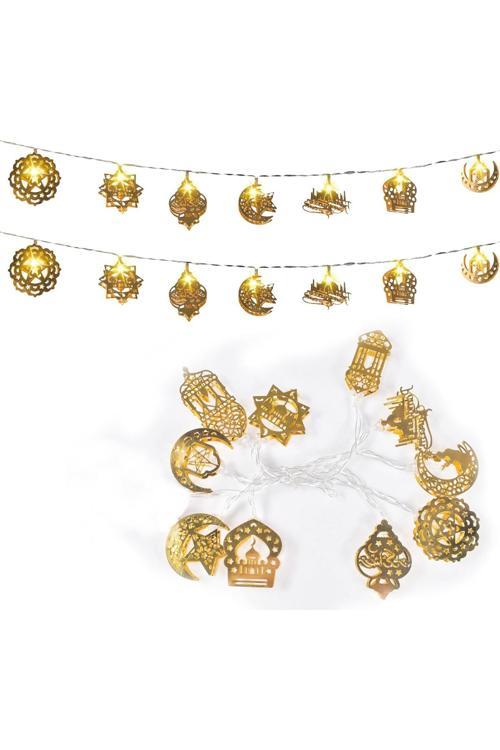280 Cm Led Işıklı 10'Lu Ramazan Temalı Işık Zinciri Dekoratif Fişli Aydınlatma