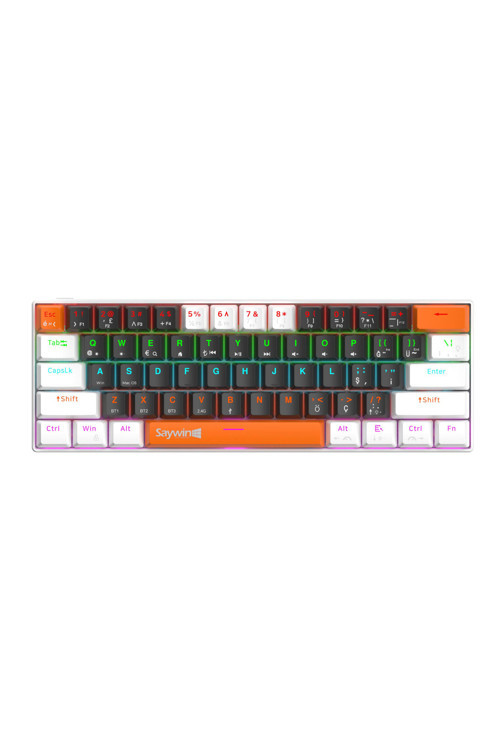 3 Modlu Türkçe Q Tuş Dizilimi Rgb Mekanik Oyuncu Klavye Kb610 Siyah Beyaz