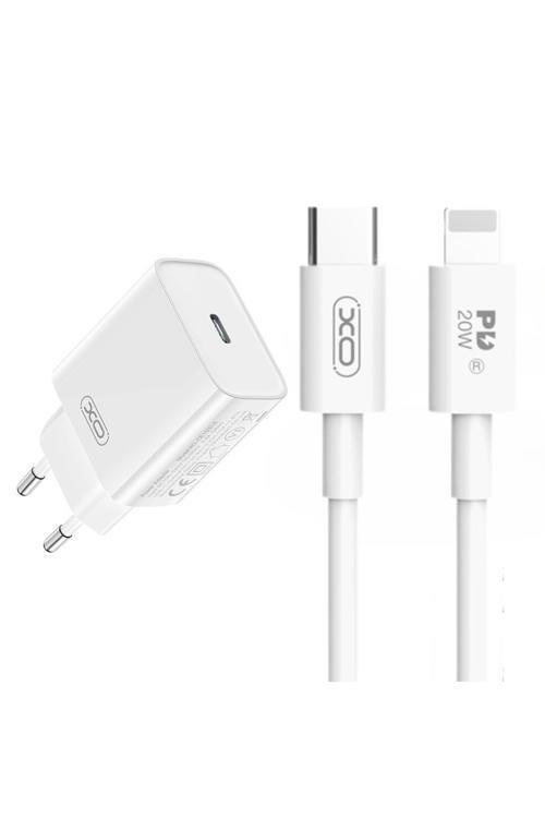 Hızlı Şarj Adaptörü Ce15|Lightning Kablo|20W Max Power|Akım Korumalı|Hızlı Şarj Çip