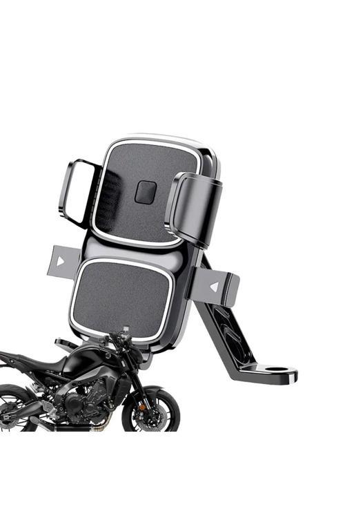 Bisiklet Motosiklet Ve Scooter İçin Dikiz Aynası Uyumlu Telefon Tutucu 360 Derece Dönebilen Zr658