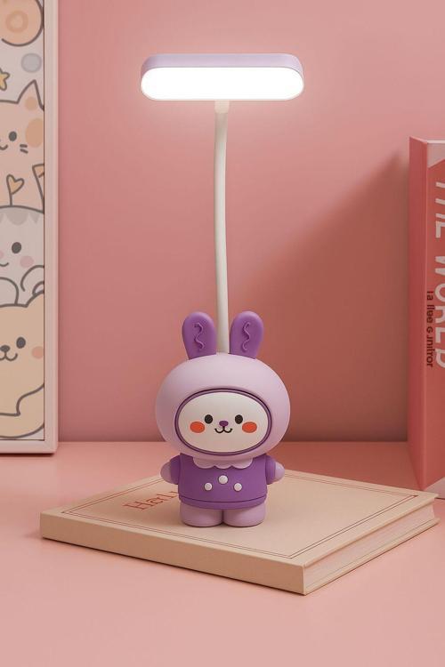 Sevimli Figürlü Kalemtıraş Özellikli Şarjlı Masa Ve Gece Lambası Dekoratif Hediyelik Çocuk Odası