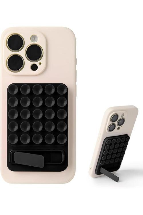 Dikdörtgen Vantuzlu Telefon Tutucu Stand Olan Silikon Yumuşak Telefon Standı Geniş Kullanım Alanı