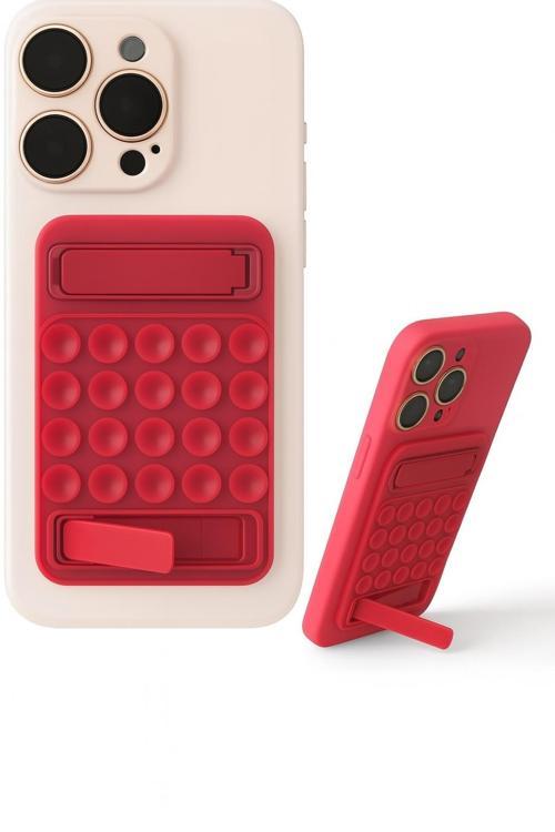 Dikdörtgen Vantuzlu Telefon Tutucu Stand Olan Silikon Yumuşak Telefon Standı Geniş Kullanım Alanı