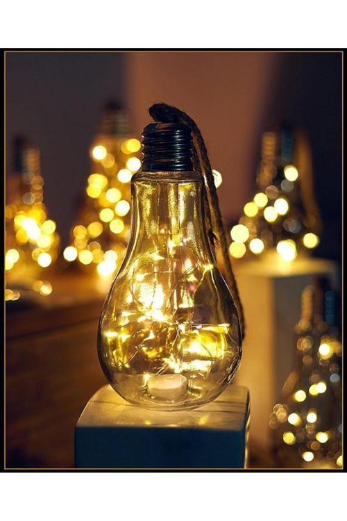 Sarkıt Lamba Ampul Pilli Led Işık Zinciri Asma Lamba, Bahçe Lambası Düğün Noel İçin Aydınlatma Kx015