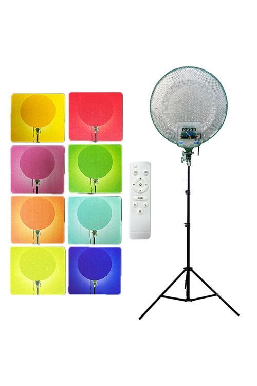 Rgb Led Aydınlatma Kumandalı Yayıncı Işık Youtuber Twich Ürün Göresel Fotoğraf Tripodlu 114Cm 45 Inç