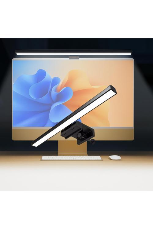 Led Monitör Lambası Tb-30Sa - 30 Cm, 3 Renk Ayarı, Dokunmatik, Zamanlamalı, Usb Güç, Abs Gövde