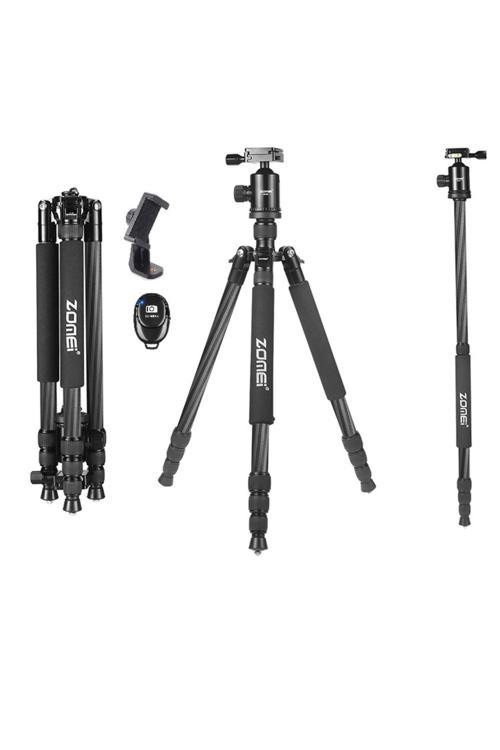 Zomeı Z818C Profesyonel Taşınabilir Karbon Fiber Dijital Kamera Ve Kamera Tripod Monopod Stant