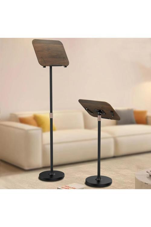 S02 Katlanabilir Kitap Standı - 55Cm, Dayanıklı Metal & Ahşap, Laptop, Nota Sehpası, Sunum İçin