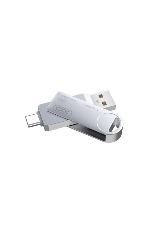 Dk03 256Gb Metal Gövdeli Koruyucu Tasarım Usb+Usb-C Bellek Flash Disk