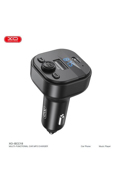 Araç Mp3 Şarj Cihazı Bcc18-  15W Pd Hızlı Şarj,Bt V5.3,Fm Verici,Çift Usb Portu,Kısa Devre Koruma