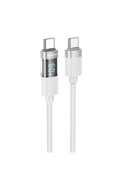 İphone İle Uyumlu 60W Şarj Ve Data Kablo Type-C To Type-C - 1.2 Metre - Bu46