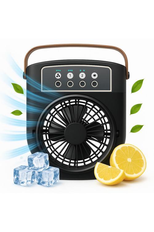 Şarjlı Buharlı Mini Hava Soğutucu Taşınabilir Vantilatör Fan Mobil Sulu Klima 3 Rüzgar Hızı Cvr-002