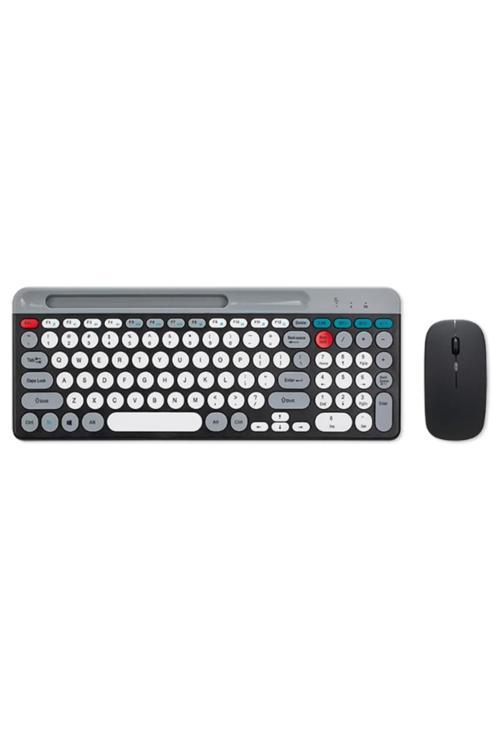 Bluetooth Klavye Mouse Kablosuz Klavye Ve Rgb Mouse Set 2.4G Bluetooth Lithium Batarya Zyg-806