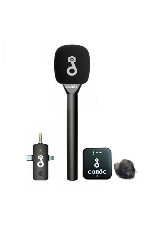 1Tx Kablosuz Mikrofon - El Ve Yaka Tipi, 50M, 2.4Ghz, Tak-Çalıştır, Röportaj & Canlı Yayın