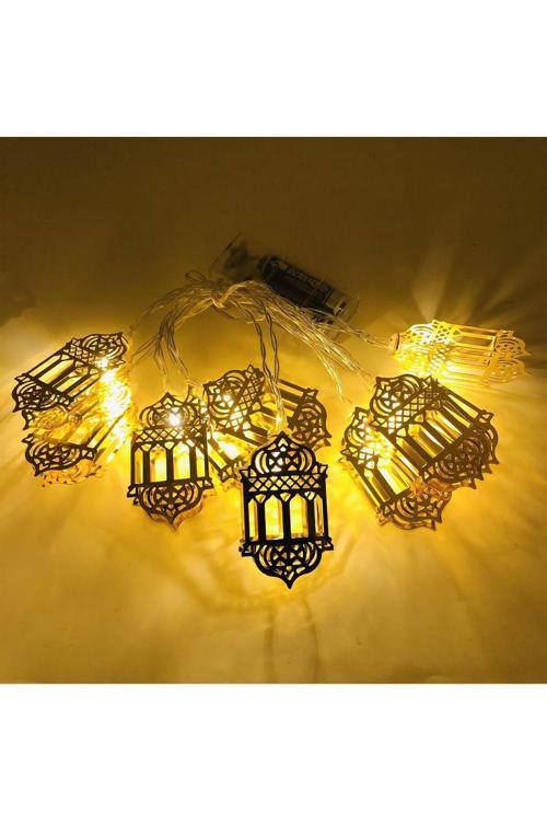 2 Metre Led Işıklı 10'Lu Ramazan Işık Zinciri Dekoratif Pilli Aydınlatma
