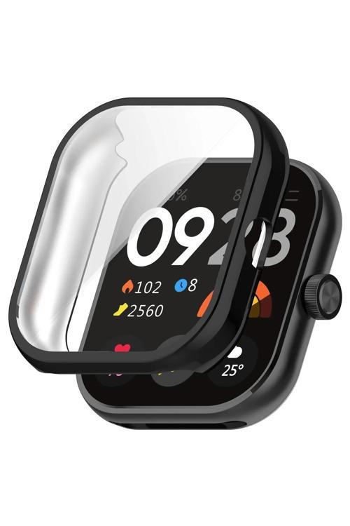 Xiaomi Redmi Watch 4 İle Uyumlu Silikon 360 Tam Kapatan Çerceve Pc Kasa Koruma Silikon Çerçeve