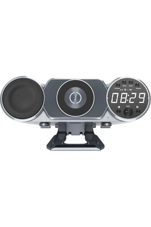 Bluetooth Hoparlör Çift Telefon Şarj Desteği Usb Kablosuz Şarjlı Radyo Çalar Saat Bluetooth Wd100