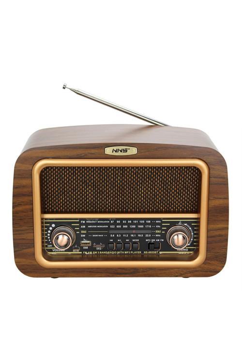Retro Radyo Taşınabilir Bluetooth Speaker Ve Hoparlör Klasik Antika Tarzı 18Cm X 28Cm 6655