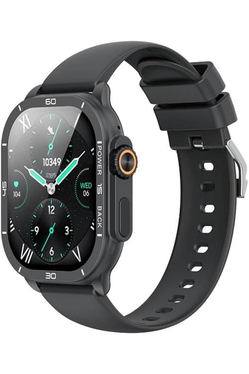 J12 Akıllı Spor Saat,2.06 İnç Amoled Ekran,Nabız Ölçer,Adım Sayar,Kalori Takip,Müzik Kontrol,300 Mah