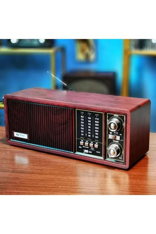 Midi Boy Retro Bluetooth Radyo Am/Fm/Sw, Usb/Tf Kart Girişi, Aux, Ac Güç, Taşınabilir Hoparlör J13Bt