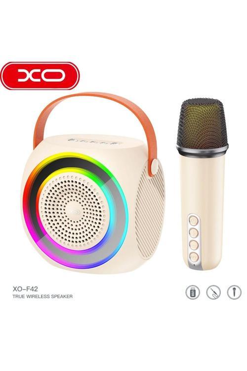 F42 Kablosuz Bluetooth Hoparlör Ve Karaoke Mikrofon – 10W Güç, Rgb Işıklı, Tf Kart & Usb Destekli