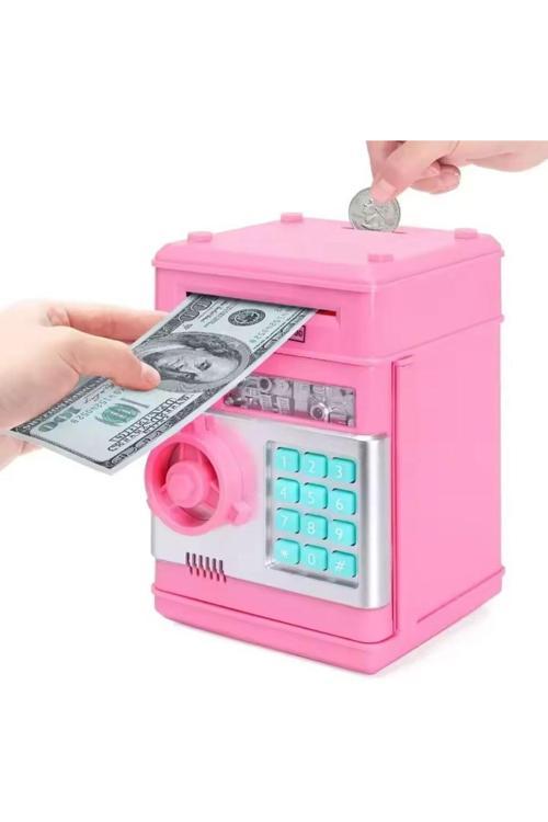 Melodili Atm Metal Ve Kağıt Para Kumbarası Şifreli Para Biriktirme Alışkanlığı Dekoratif Hediyelik