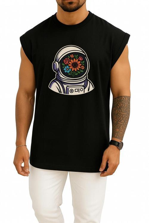 Oversize Stronot Çiçek Kask – Space Bloom Göğüs Tasarımlı Atlet