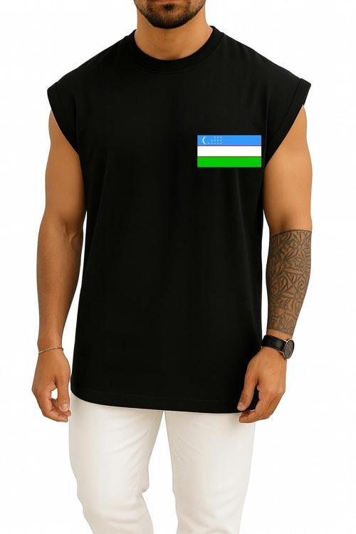 Oversize Flag, Uzbekistan, Flag Of Uzbekistan Cep Tasarımlı Atlet