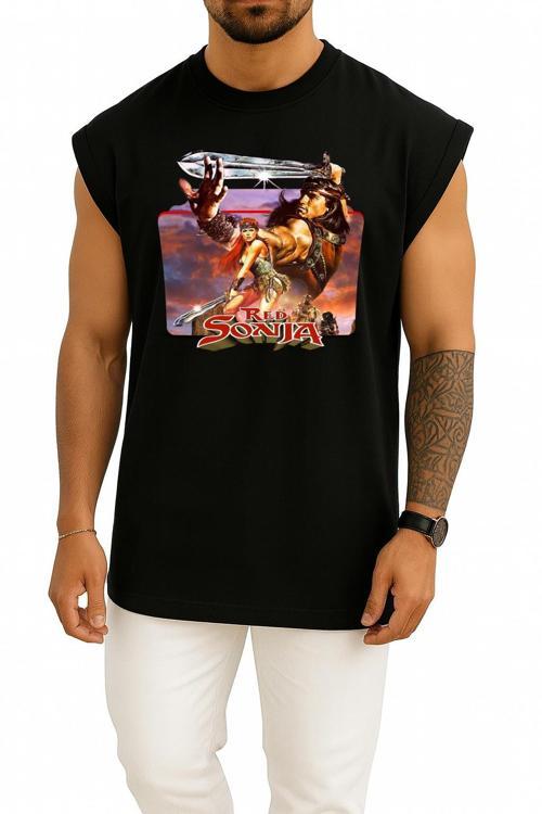 Oversize Red Sonja Conan The Barbarian Göğüs Tasarımlı Atlet