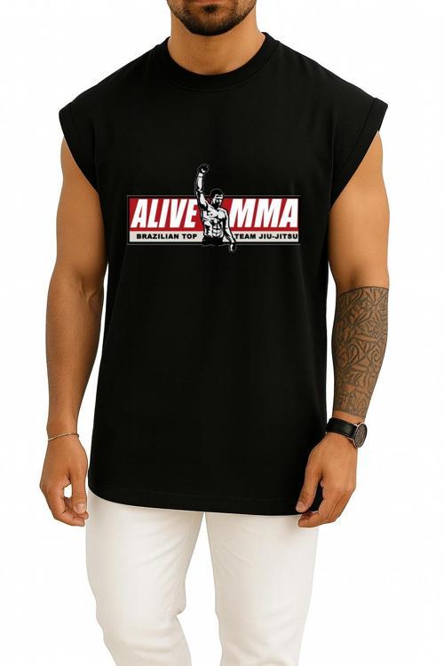 Oversize Mma Mixed Martial Arts Brazilian Jiu-Jitsu Göğüs Tasarımlı Atlet