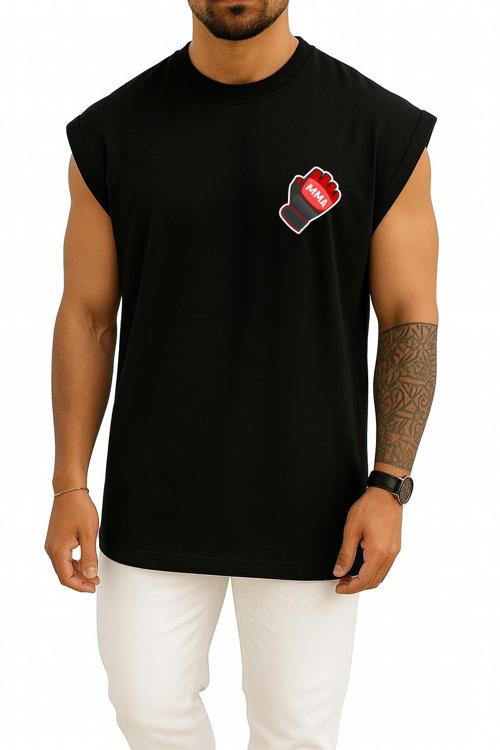 Oversize Mma Box Eldiveni Cep ve Sırt Tasarımlı Atlet