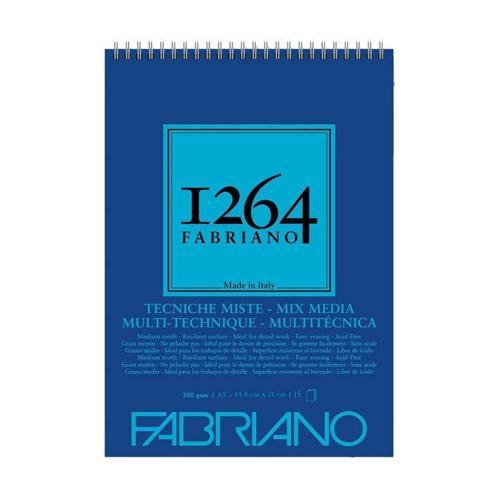 1264 Mix Media Üstten Spiralli Çok Amaçlı Eskiz Çizim Defteri 300 gr. A5 15 yaprak