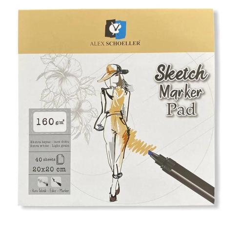Sketch Marker Defteri Pad 160 gr. 20x20 cm. 40 yp.