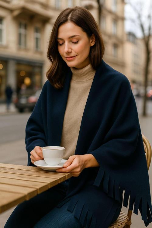 Unisex Polar Omuz Şalı 70X180 Cm Kışlık Sıcak Şal Elegantwarm