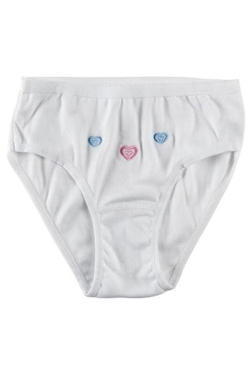İç Giyim Kız Çocuk İşlemeli Slip Külot 12 li Paket