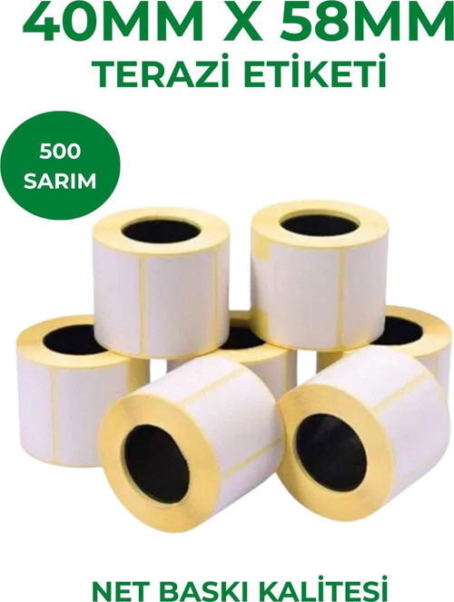 40X58 Terazi Etiketi 500 Sarım 10 Rulo