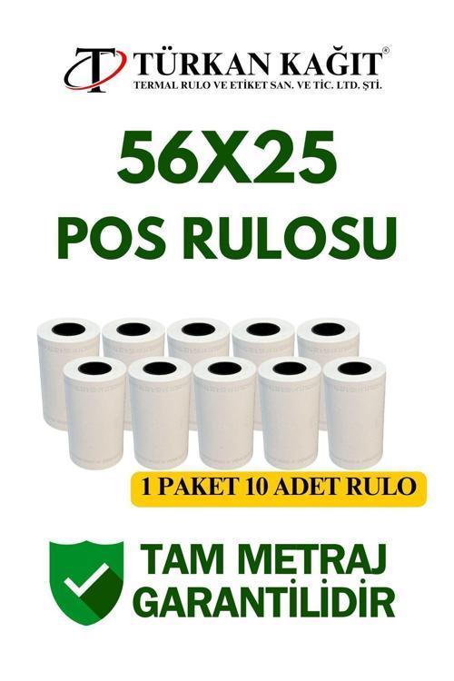 56X25 Termal Rulo - Yazarkasa Pos Rulosu 48 Paket 480 Adet 1 Koli