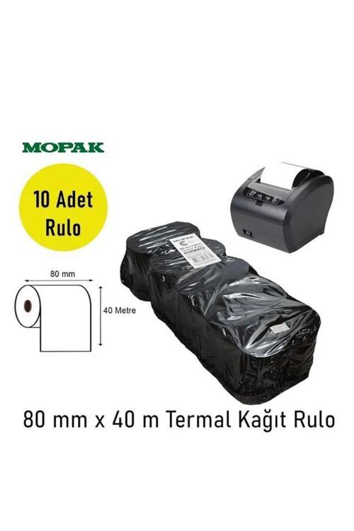 80X40 Termal Yazarkasa Adisyon Rulosu 1 Paket 10 Adet Rulo