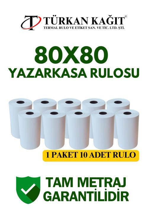 80X80 Termal Rulo - Yazarkasa Adisyon Rulosu 10 Paket 100 Adet
