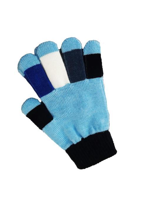 Kız Erkek Çocuk Triko Eldiven Kışlık Örgü Renkli Unisex 6-12 Yaş