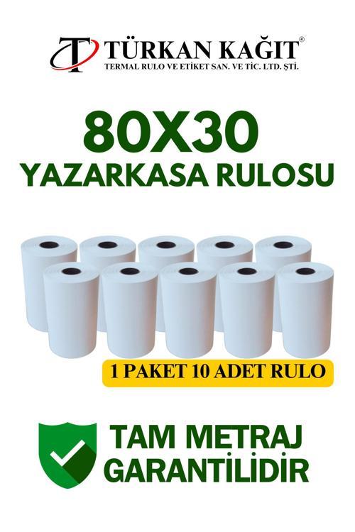 80X30 Termal Rulo - Yazarkasa Adisyon Rulosu 5 Paket 50 Adet
