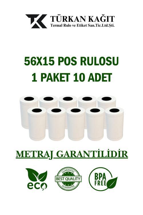 56X15 Pos Rulosu 1 Paket 10 Adet Termal Rulo - Yazarkasa Pos Rulosu - Pos Kağıdı