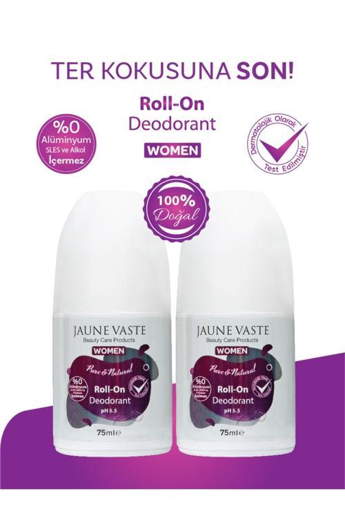 Doğal 2 'Li Roll On Kadınlar Için 50 Ml + 25 Ml Alüminyum Sles Içermez