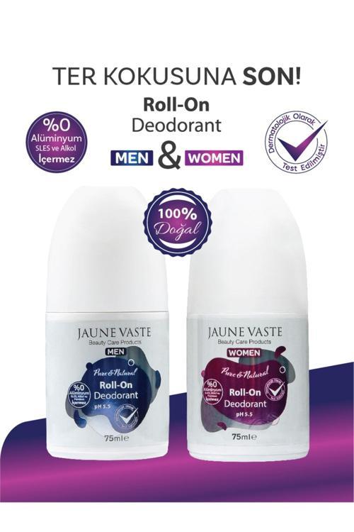 Doğal Roll On Kadın 75 Ml + Roll On Erkek 75 Ml Alüminyum Sles Içermez