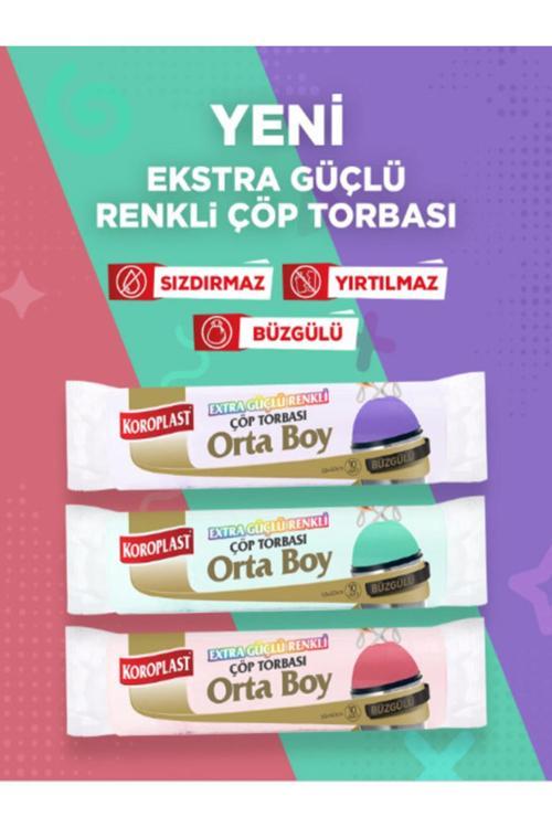 Extra Güçlü Renkli Çöp Torbası X 3 Adet