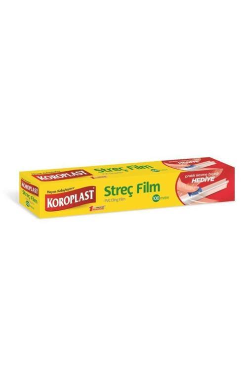 Streç Film 100 Mt X 30 Cm Pratik Kesme Bıçağı Hediyeli