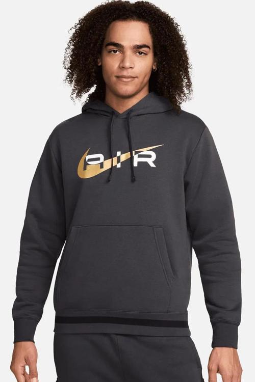 Sportswear Air Fleece Hoodie Erkek Kapüşonlu Sweatshirt Antrasit