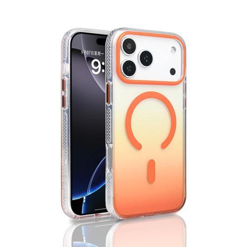 Apple iPhone 17 Pro Max Uyumlu Kılıf Magsafe Şarj Özellikli Transparan Renk Geçişli Toros Kapak
